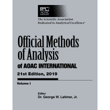 Official Methods of Analysis  of AOAC International 21st Edition: 2019 (3 Volume Set)